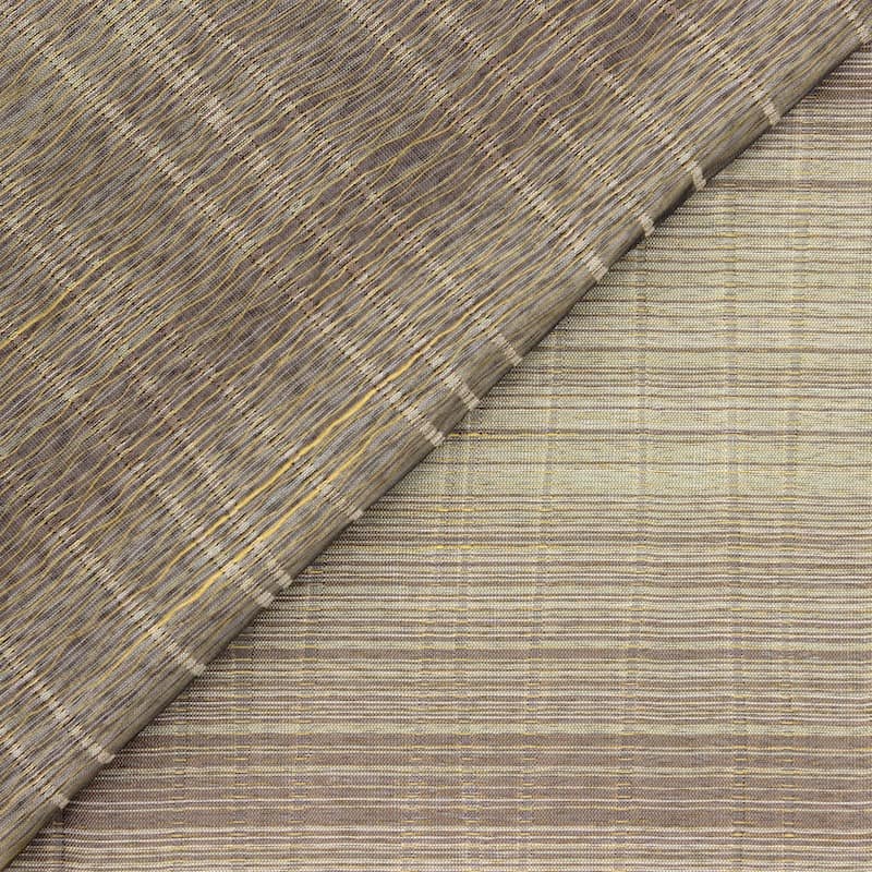 Voile jacquard double face - beige