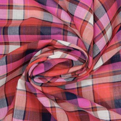 Checked cotton voile - multicoloured