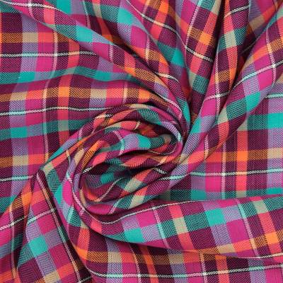 Checked cotton voile - multicoloured