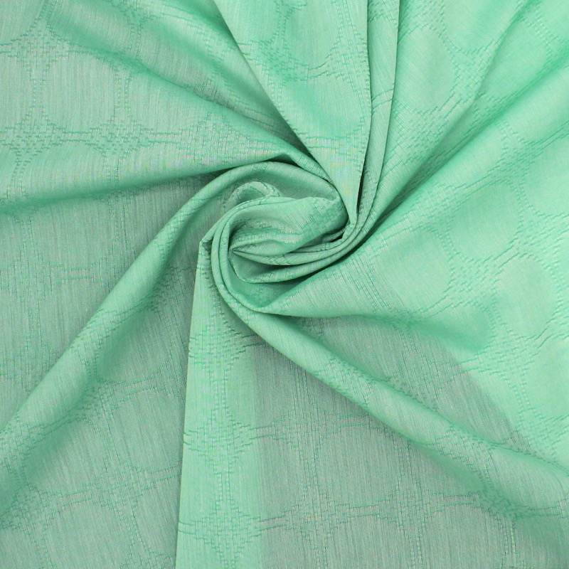 Circle cotton voile - green