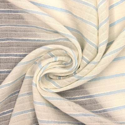 Striped cotton voile - off-white