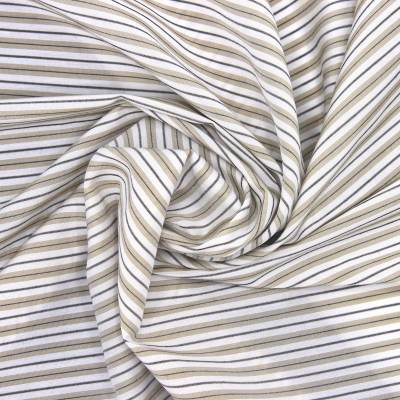 Striped clothing fabric - beige