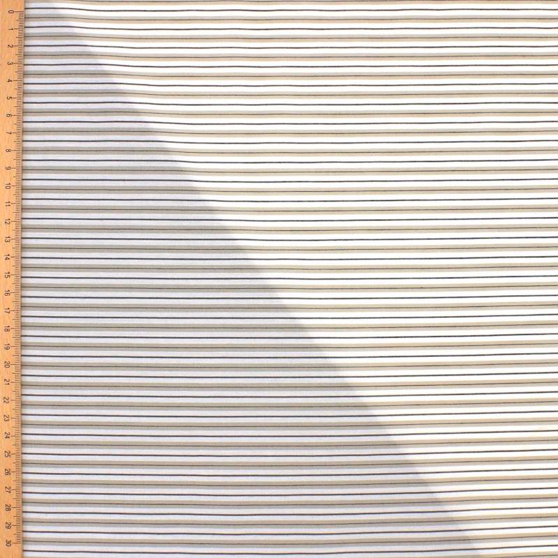 Striped clothing fabric - beige