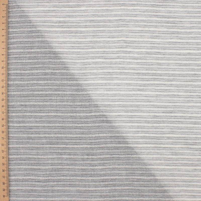Stripe jacquard fabric - grey