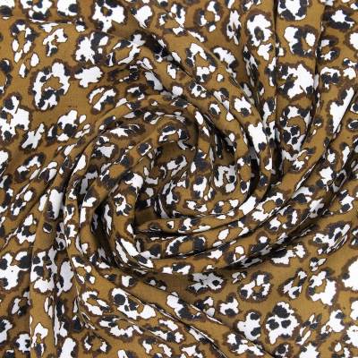 Printed viscose fabric - brown