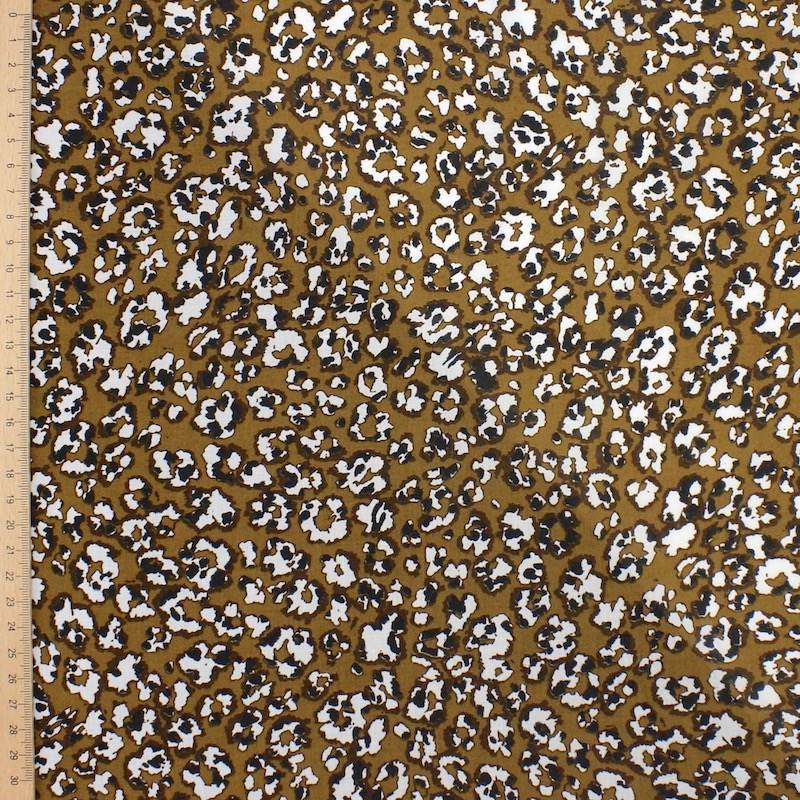 Printed viscose fabric - brown