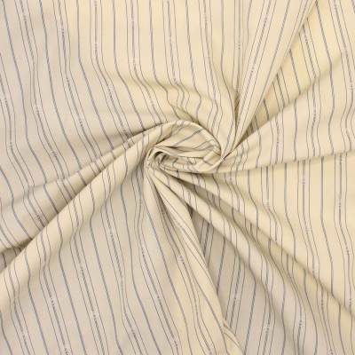 Tissu jacquard à rayures - crème