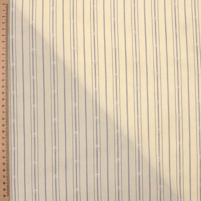 Stripe jacquard fabric - ecru