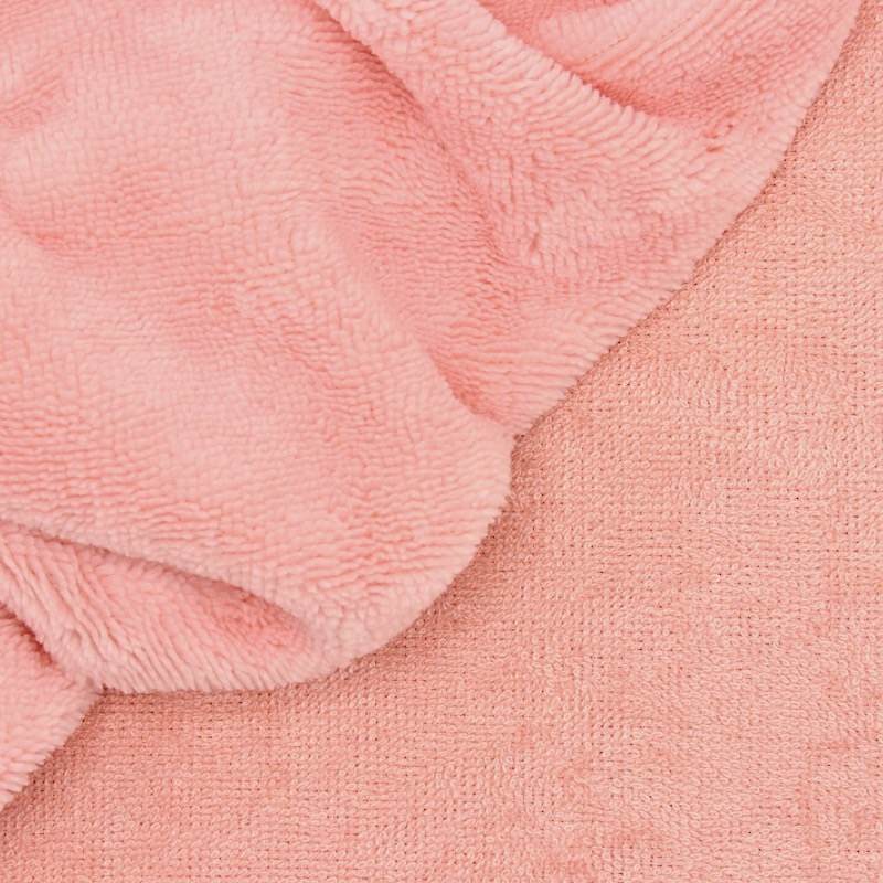 Tissu éponge bambou rose blush