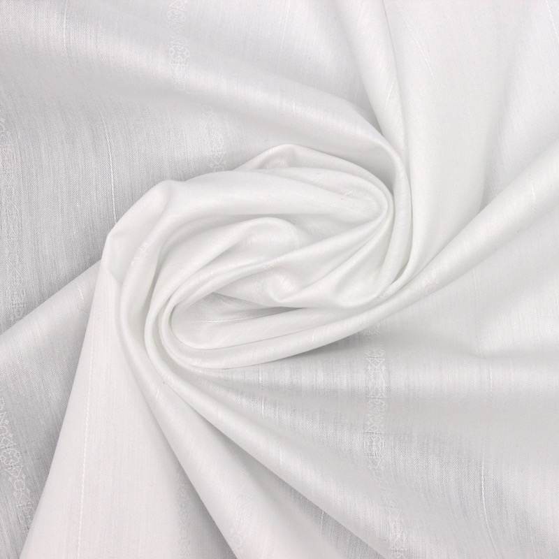 Jacquard stripes fabric - white