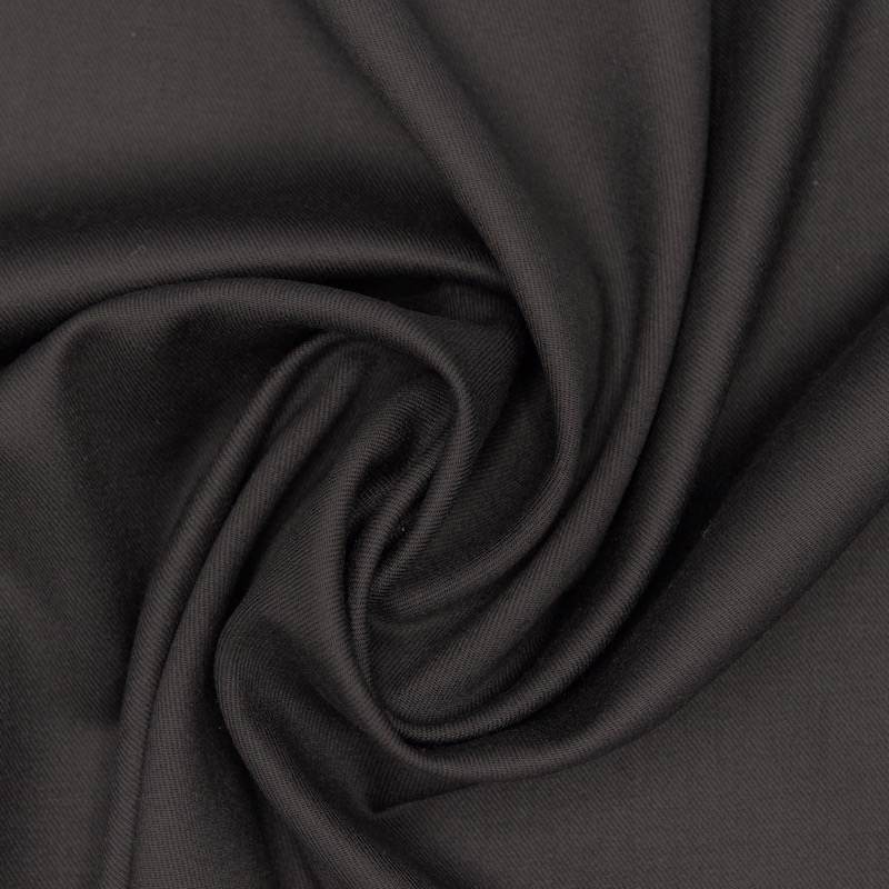 Twill extensible et satiné - noir