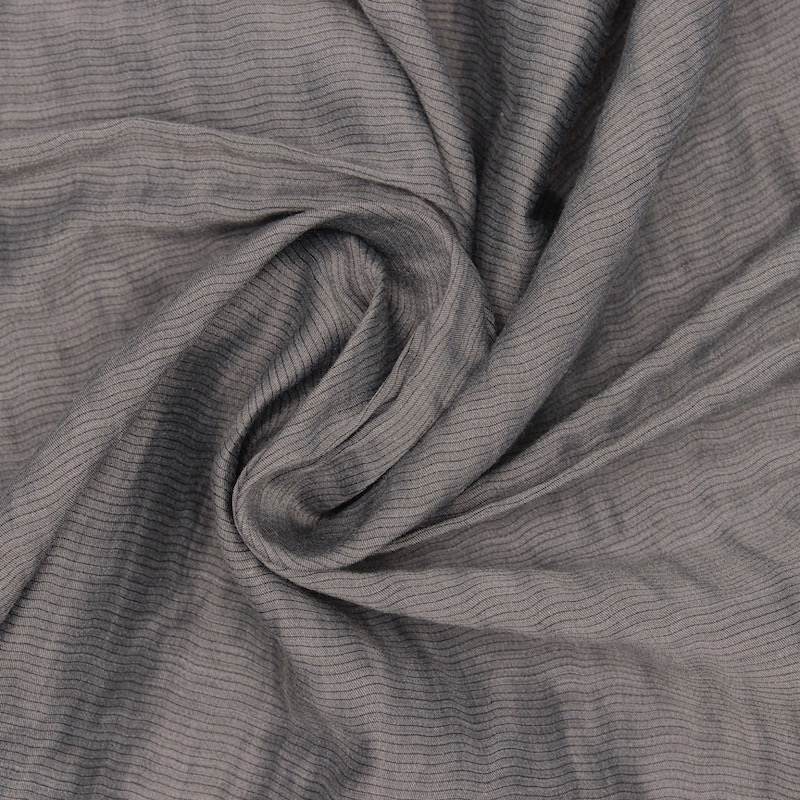 Light clothing fabric striped steel gray