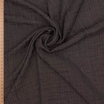 Tissu vestimentaire à motifs abstraits marron foncé