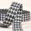 Band van polyester houndstooth - zwart