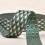 Peacock pattern polyester webbing - green