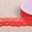 Cotton lace ribbon- red