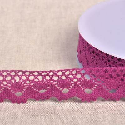 Cotton lace ribbon - purple