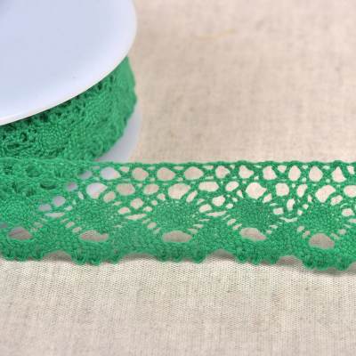 Cotton lace ribbon- green