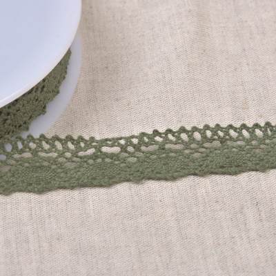 Cotton lace ribbon- khaki