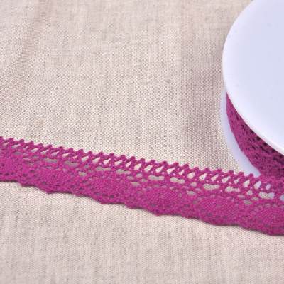 Cotton lace ribbon - purple