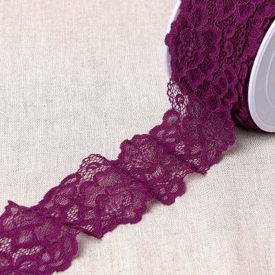 In-between elastic lace ribbon - plum