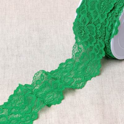 Dentelle élastique entre-deux - vert