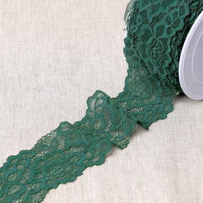 In-between elastic lace ribbon - bottle green