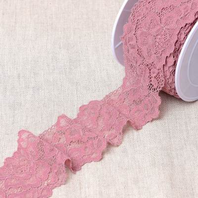 In-between elastic lace ribbon - old pink