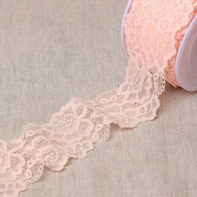 In-between elastic lace ribbon - salmon