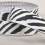 Zebra pattern polyester webbing - white