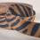 Polyester riem met zebrapatroon - marine en camel