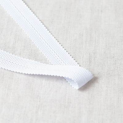 Ganse polyester prépliée -blanc