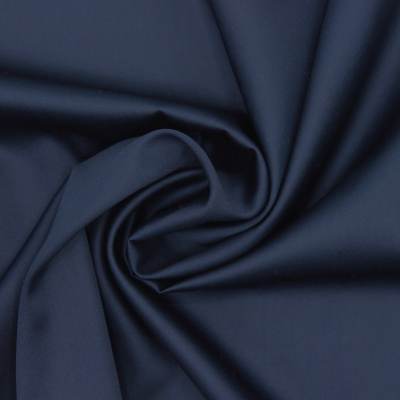 Plain cotton satin fabric - navy