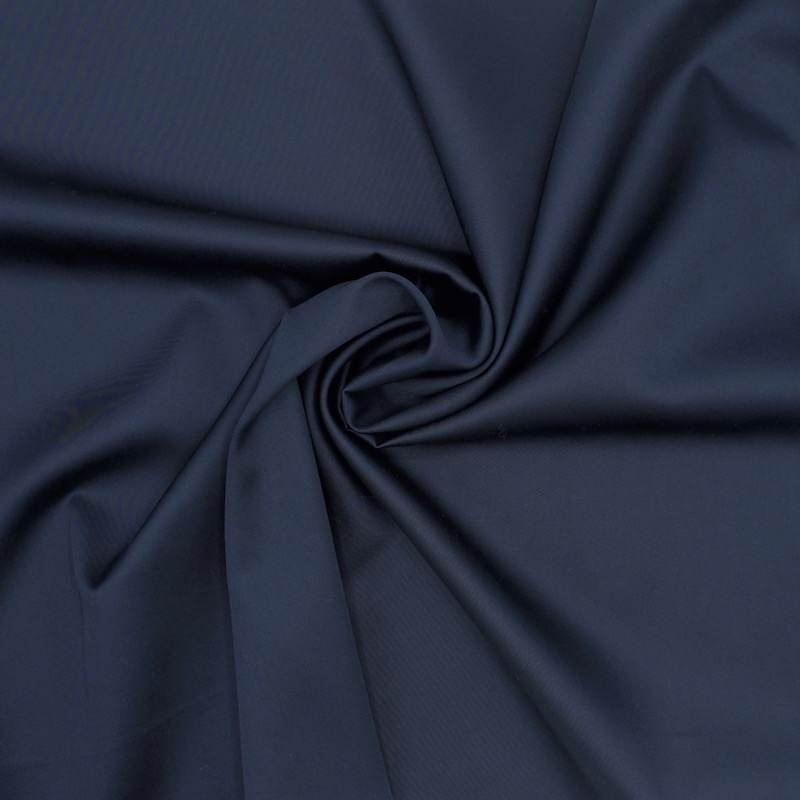 Plain cotton satin fabric - navy