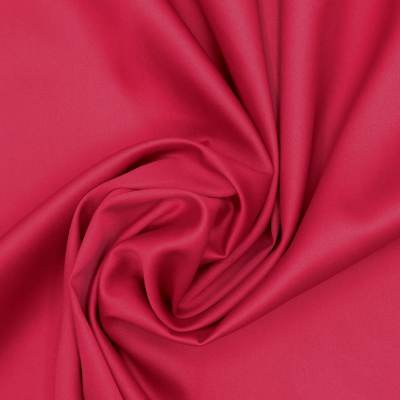 Plain cotton satin fabric - raspberry