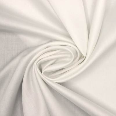 Plain cotton satin fabric - white