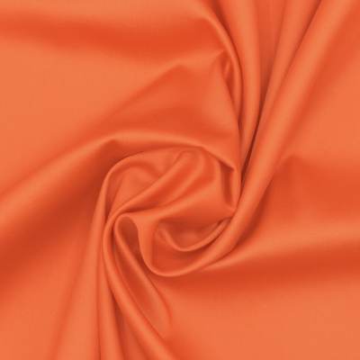 Plain cotton satin fabric - orange