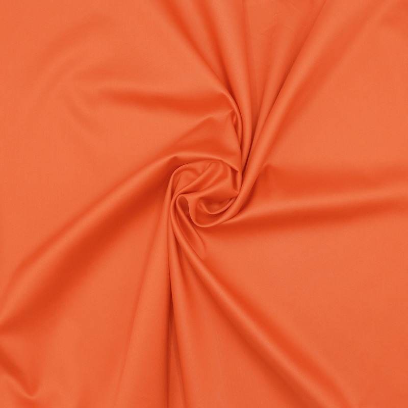 Plain cotton satin fabric - orange