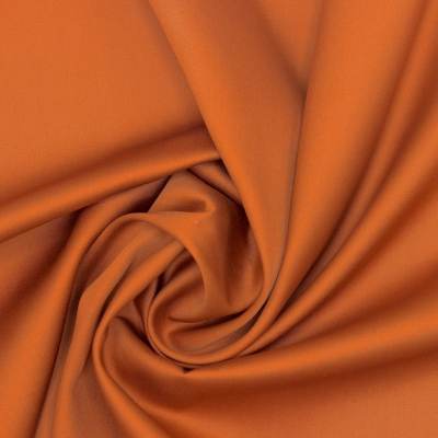 Plain cotton satin fabric - rust