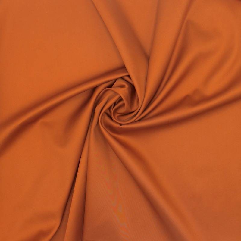 Plain cotton satin fabric - rust