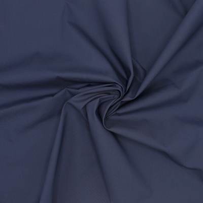 Plain cotton poplin - navy blue