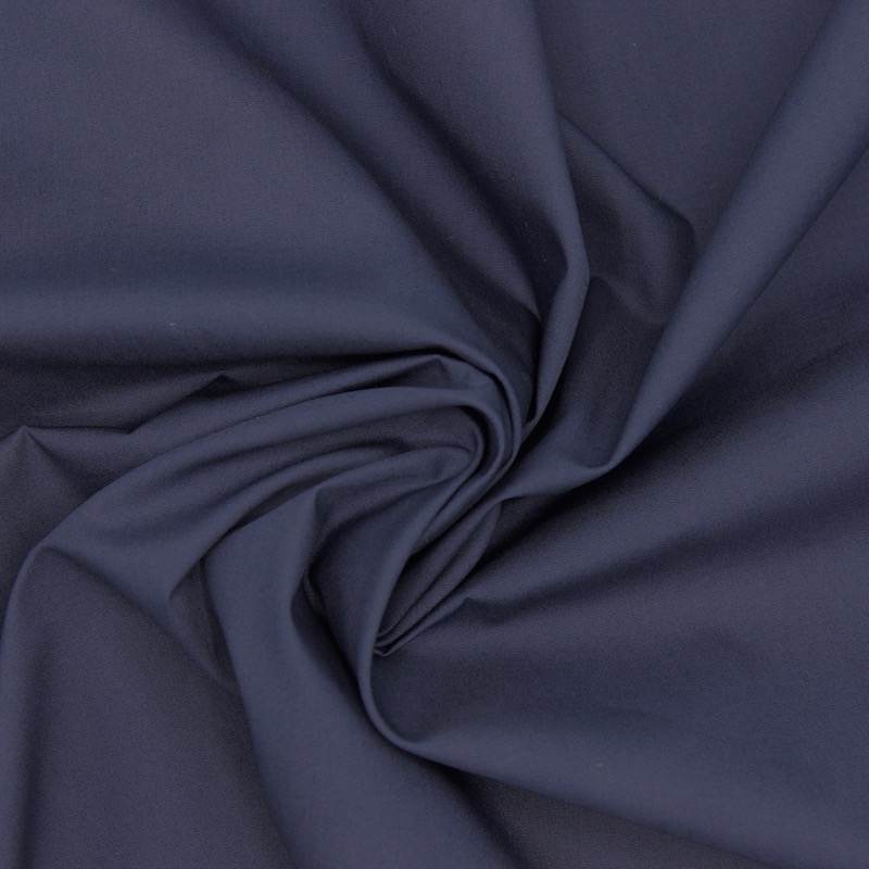 Plain cotton poplin - navy blue