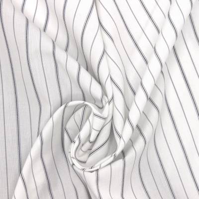 100% cotton stripes fabric - white