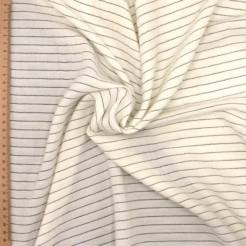 100% cotton stripes fabric - off-white