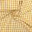 100% cotton gingham fabric - mustard and white