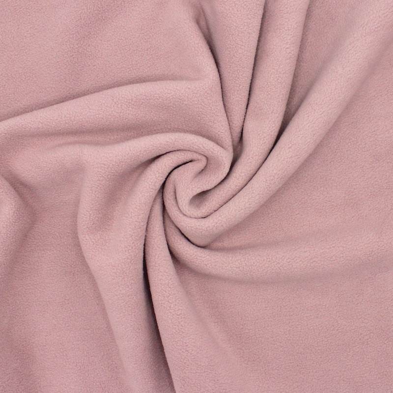 Fleece-backed loop fabric - old pink 