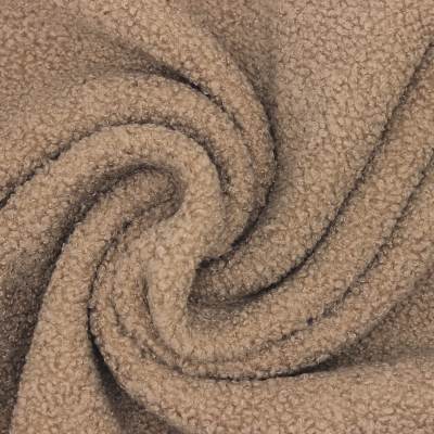 Fleece-backed loop fabric - beige 