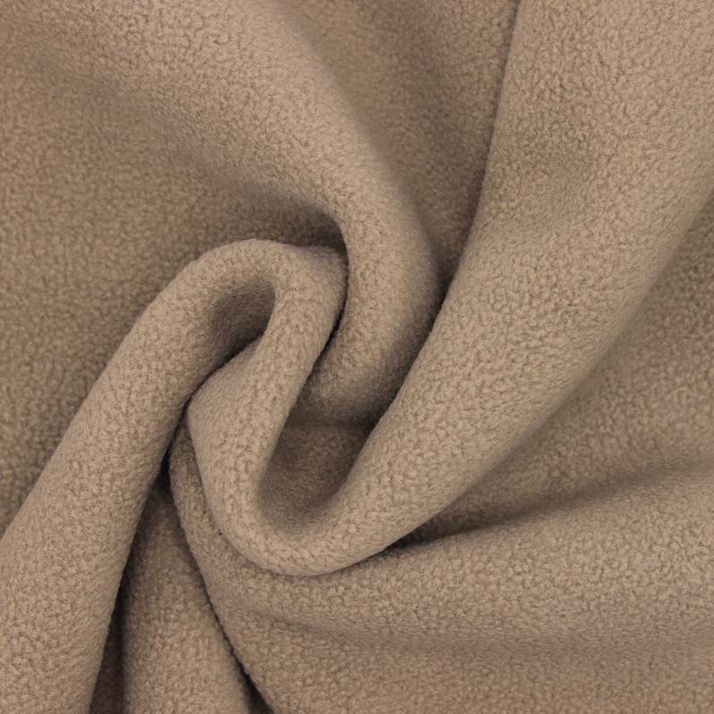 Fleece-backed loop fabric - beige 