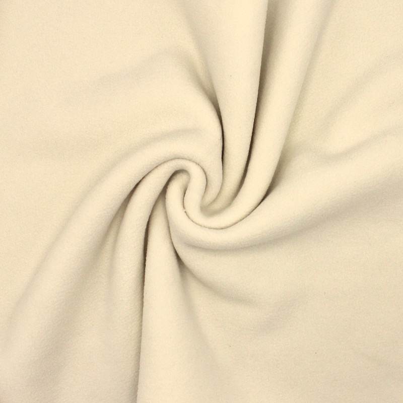 Fleece-backed loop fabric - off-white