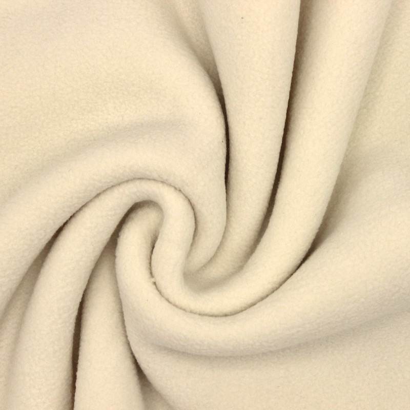 Fleece-backed loop fabric - off-white